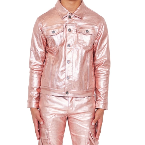 Metallic Waxed ROSE Men’s Jacket & Jeans set!!! - Picture 7 of 9